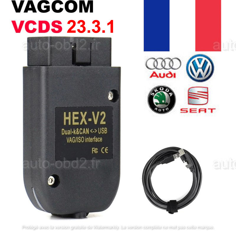 22.10 VAG COM 23.3 Popular Vcds OBD2 Scanner 2023 Francais Hex V2