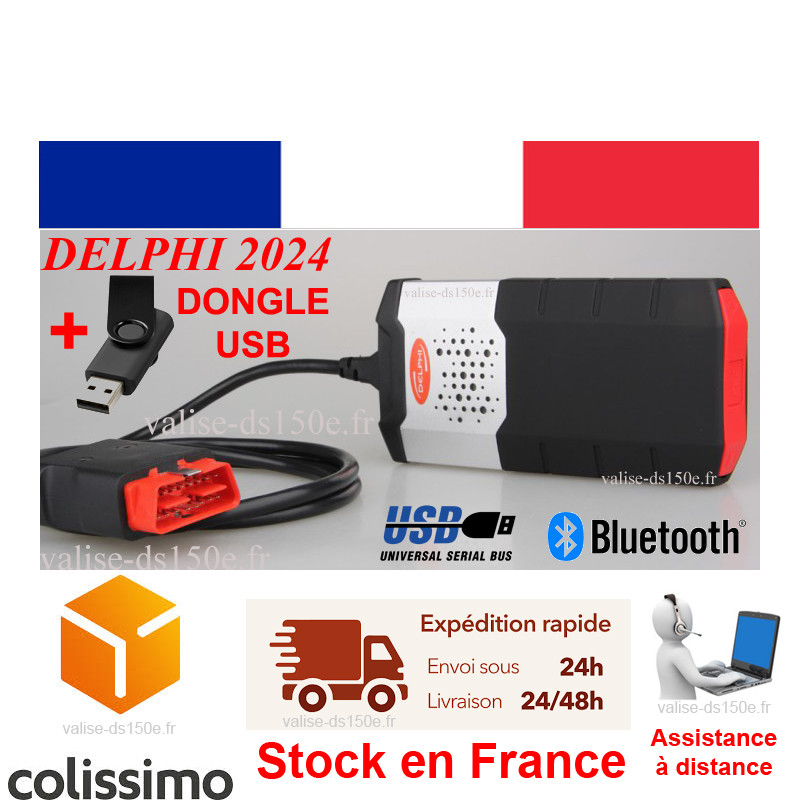 Delphi DS150e Pro Modèle 2024 version française avec Dongle USB